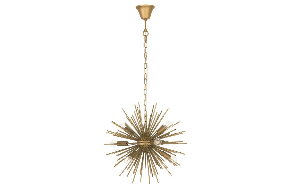 Elegante Hängeleuchte SUNLIGHT 50cm matt gold Hängelampe