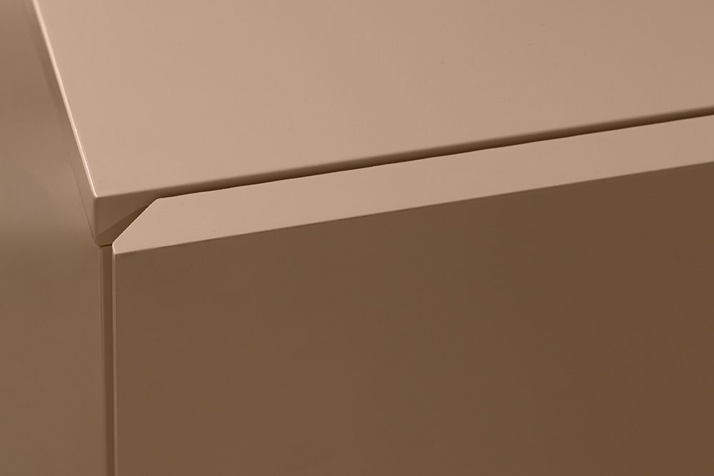 Design Nachtschrank COSMO 60cm greige Eiche zwei Schubladen