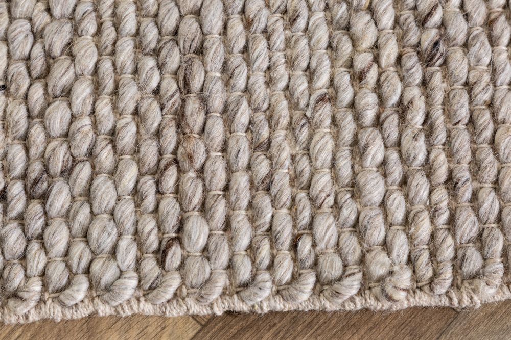 Design Teppich WOOL 240x160cm silbergrau aus Wolle
