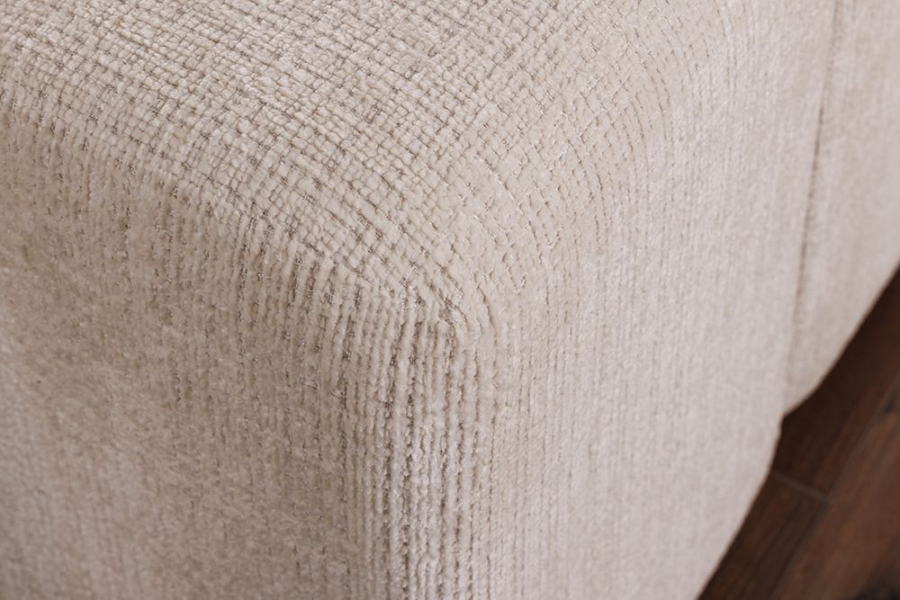 Boxbett SAVOY 180x200cm weiß Chenille Cremona mit Lattenrost und Stauraum
