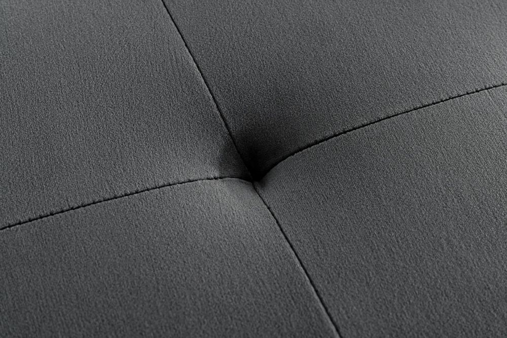 Design Sitzbank BOUTIQUE 100cm dunkelgrau Samt schwarze Metallbeine
