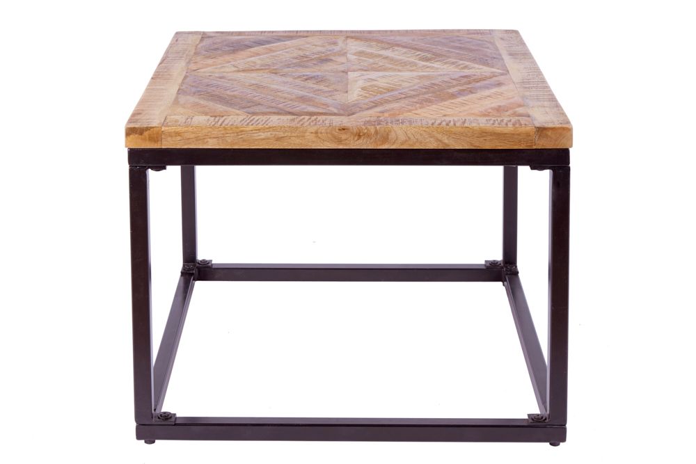Massiver Beistelltisch INFINITY HOME 60cm Mangoholz Industrial Design