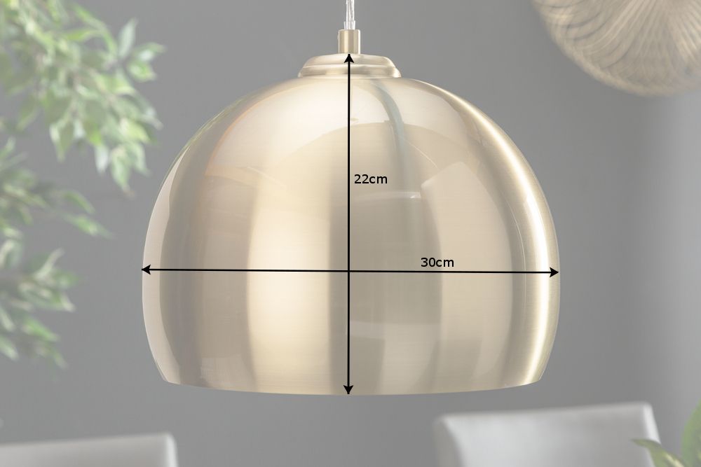 Moderne Hängeleuchte GOLDEN BALL 30cm gold Hängelampe höhenverstellbar
