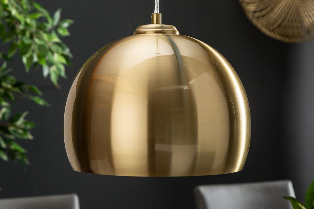 Moderne Hängeleuchte GOLDEN BALL 30cm gold Hängelampe höhenverstellbar