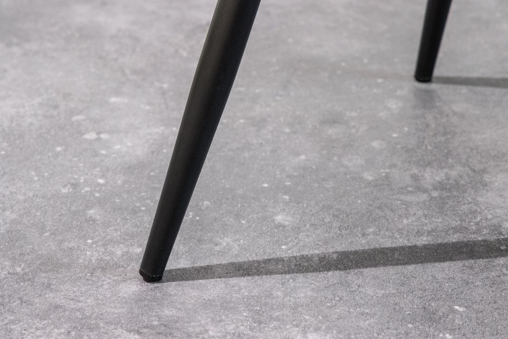Moderner Stuhl DESIGNO greige schwarz Kunststoff Gartenstuhl mit Armlehnen Indoor Outdoor