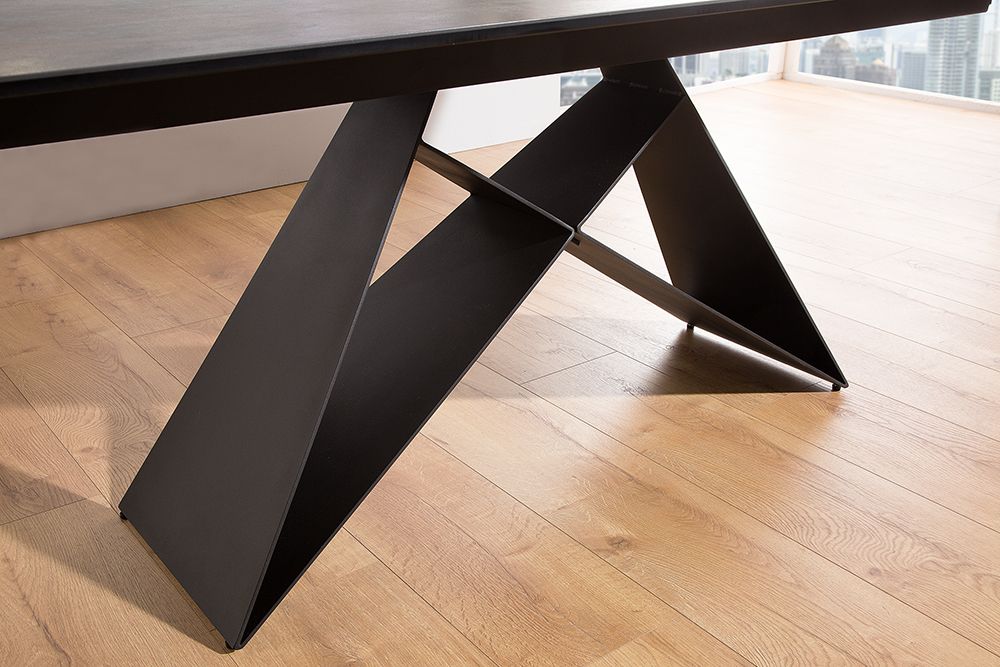 Ausziehbarer Esstisch PROMETHEUS 180-220-260cm Lava Keramik made in Italy