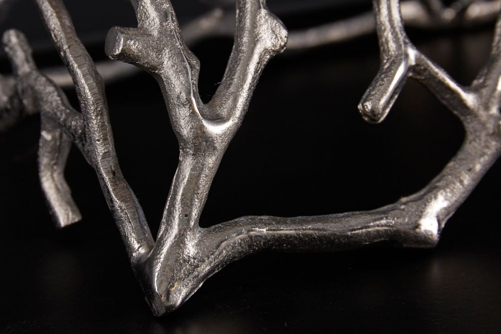 Eleganter Kerzenhalter ABSTRACT 60cm silber für 4 Kerzen