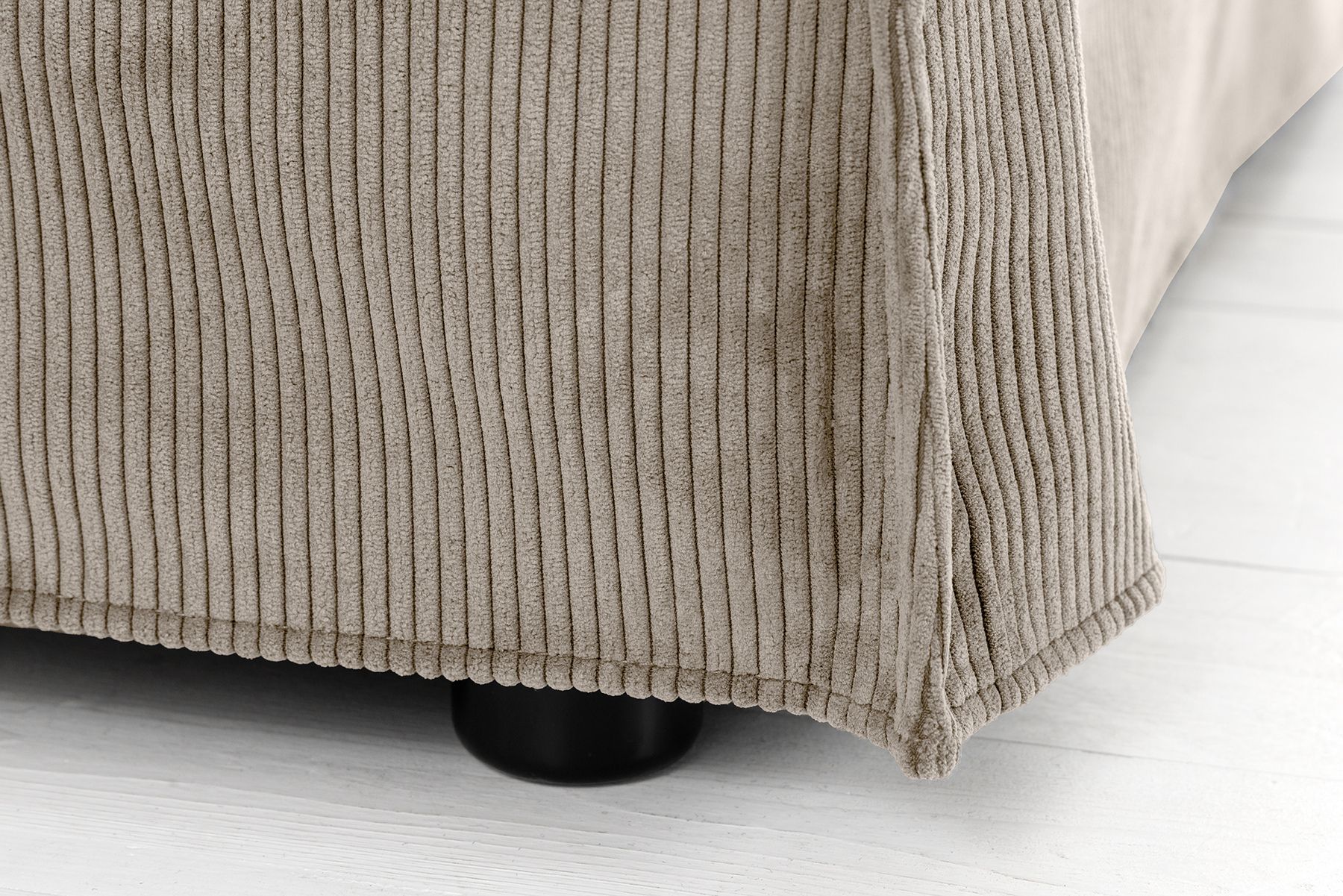Großes 3-Sitzer Sofa HEAVEN 200cm greige Cord Federkern Hussensofa