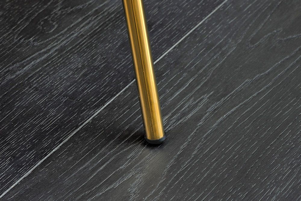 Design Stuhl NOBLESSE champagner beige Samt golden verchromtes Metallgestell