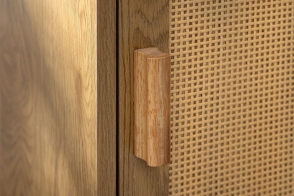 Design Sideboard VIENNA 120cm natur Wiener Geflecht Kommode