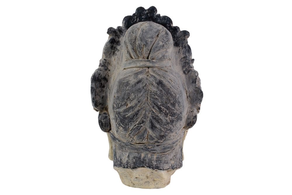 Figur BUDDHA HEAD 45cm mehrfarbig handmade Deko-Kopf Blumengöttin