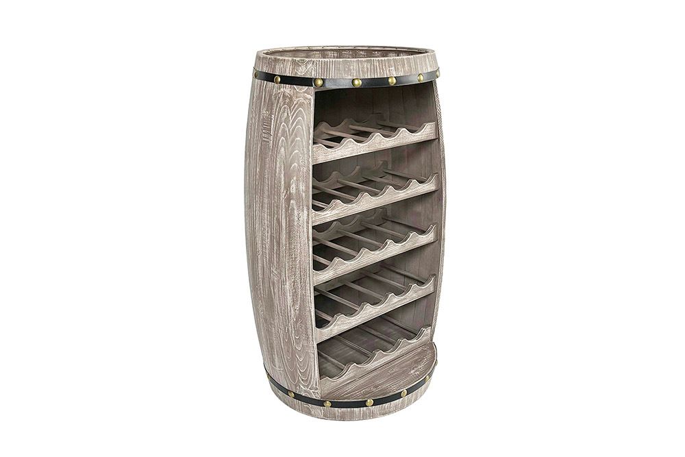 Authentisches Weinregal BODEGA 80cm natur Pinie Weinfass Shabby Chic