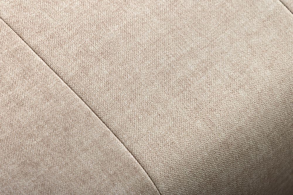 Design Schlafsofa DIVANI 220cm champagner beige Samt 3-Sitzer mit Bettfunktion Walnuss-Füße