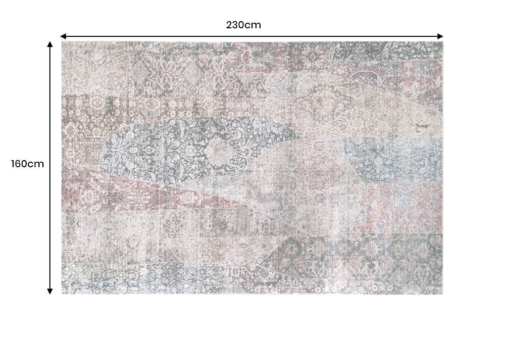 Moderner Teppich LEGENDS 230x160cm multicolor Kurzflor Indoor-Teppich