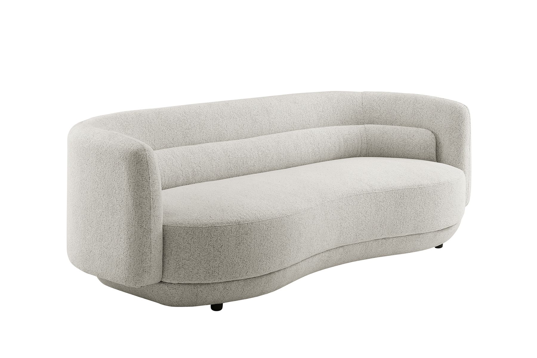 Design Sofa GATSBY 230cm beige Chenille Federkern 3-Sitzer Couch Rundum-Bezug