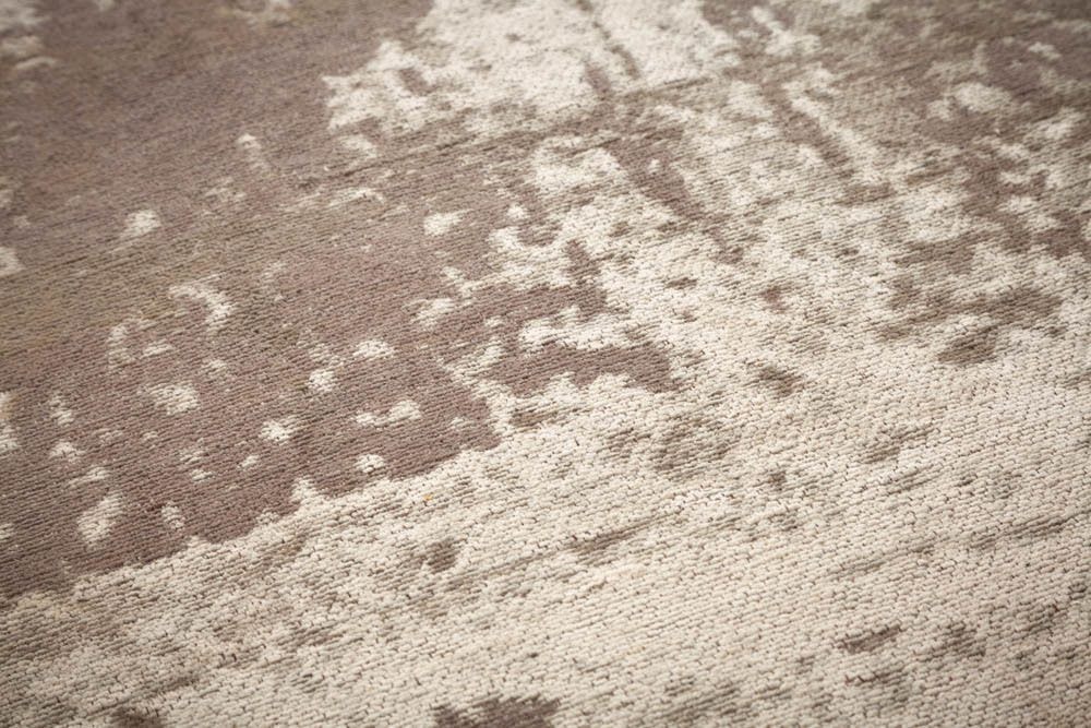 Vintage Baumwoll-Teppich MODERN ART XXL 350x240cm beige-grau verwaschen Used Look