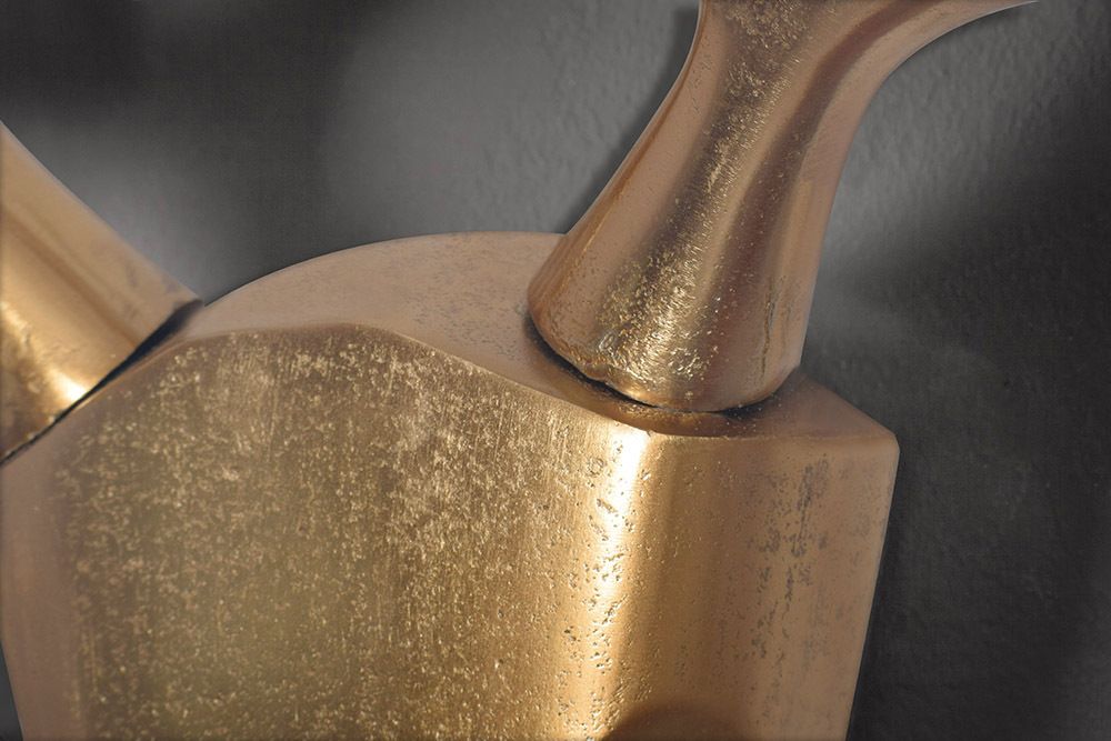Moderne Wanddekoration VEADO 100cm gold Hirschgeweih