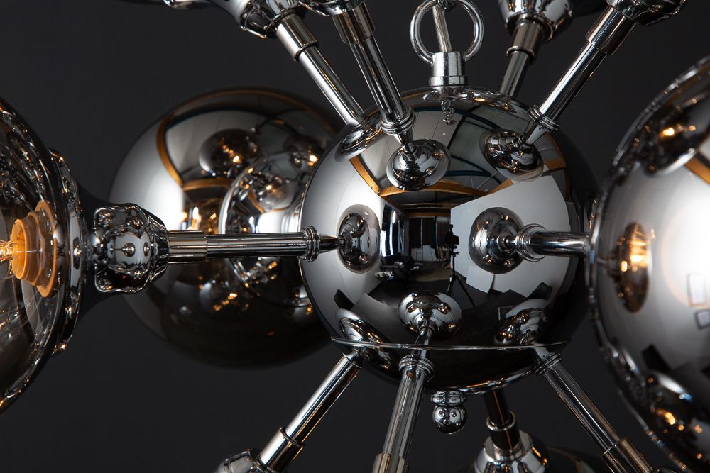 Extravagante Hängeleuchte GALAXY 72cm silber Hängelampe Modern Design