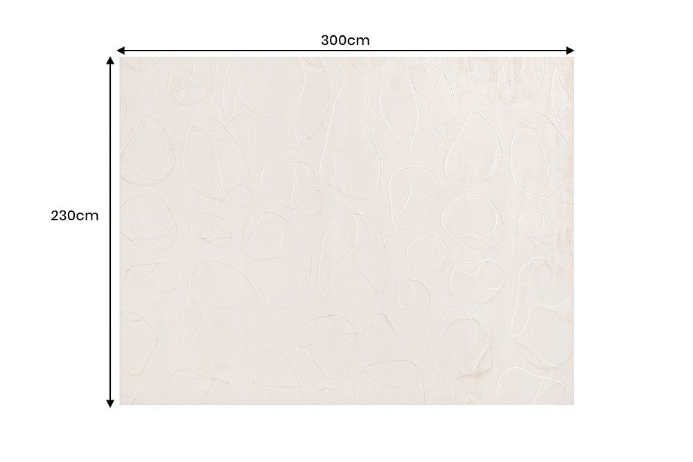 3D Hochflor Teppich LUNA 300x230cm beige Hoch-Tief-Effekt Indoor-Teppich