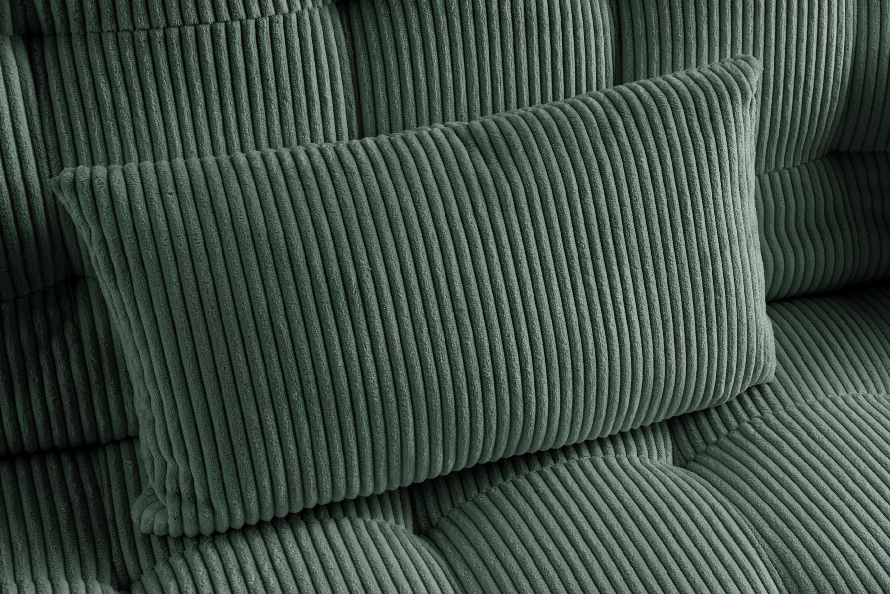 Modernes Schlafsofa JAZZ 190cm grün Cord 3-Sitzer Couch