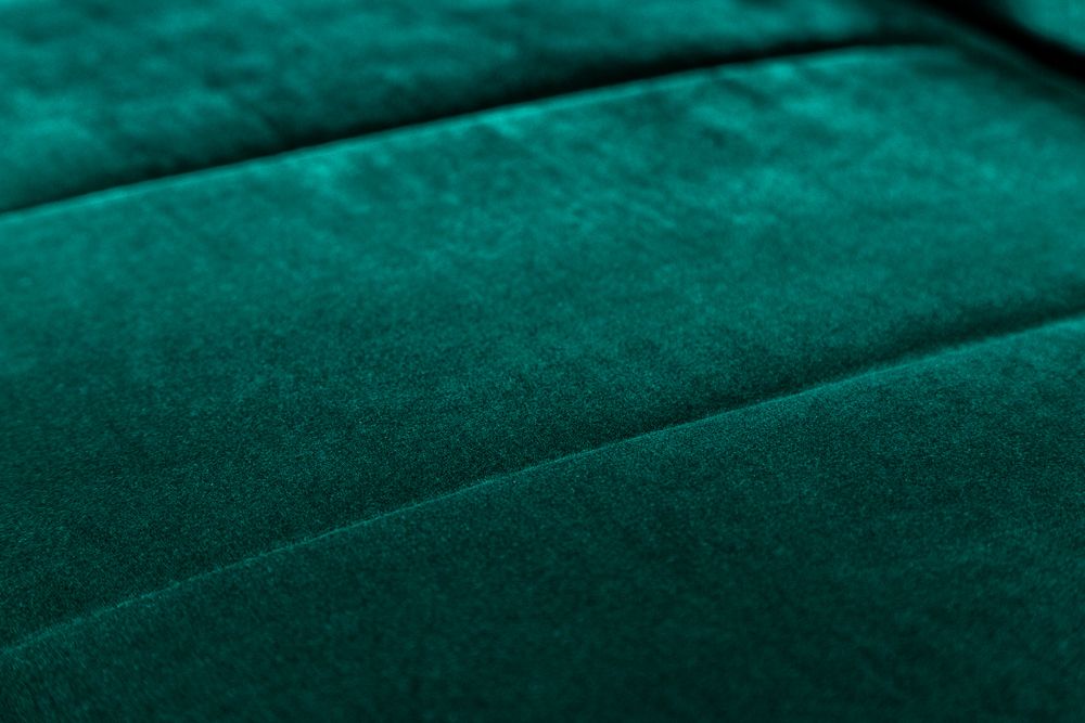 Retro Schlafsofa DIVANI 220cm smaragdgrün Samt 3-Sitzer mit Bettfunktion