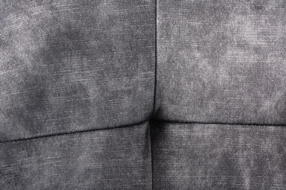 Design Stuhl LOFT dunkelgrau Samt drehbar Metallgestell schwarz mit Armlehne