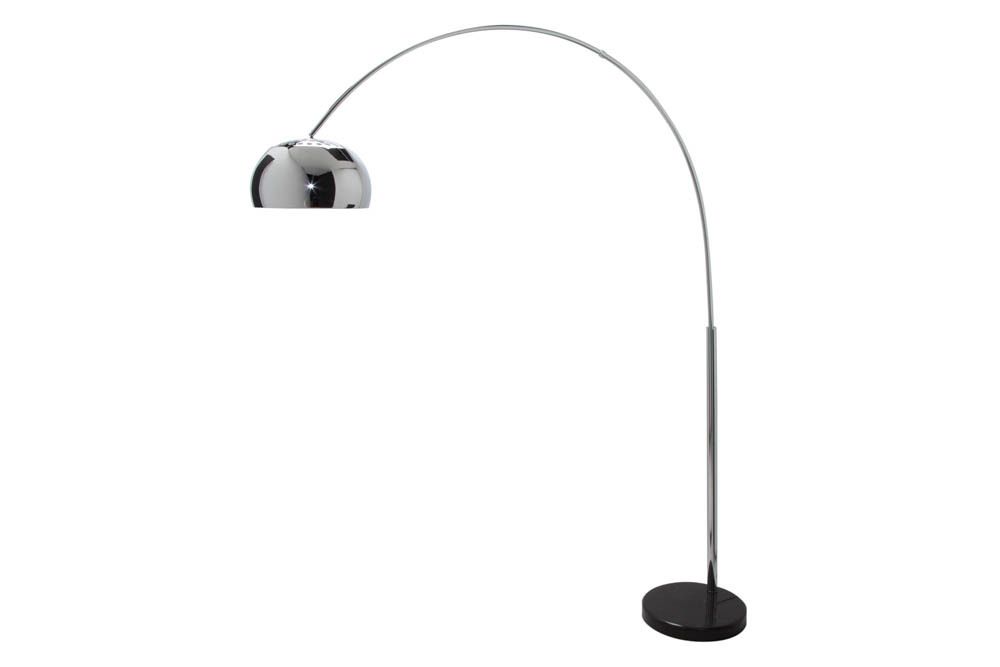 Ausziehbare Bogenlampe LOUNGE DEAL 170-210cm chrom Marmorfuß Stehlampe