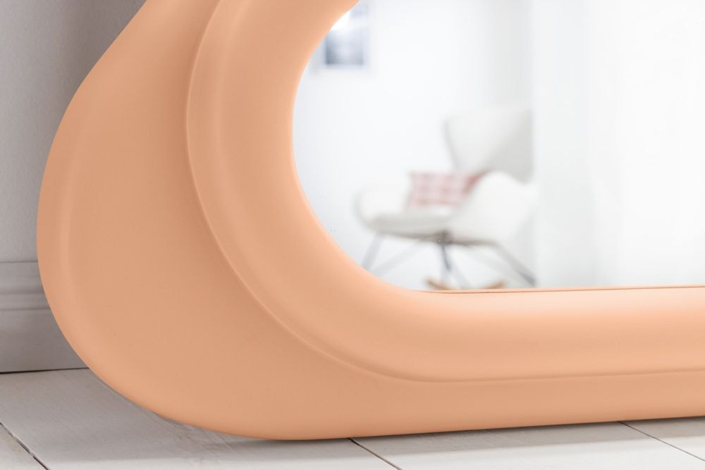 Design Wandspiegel CURVY 160cm apricot Pastell Spiegel