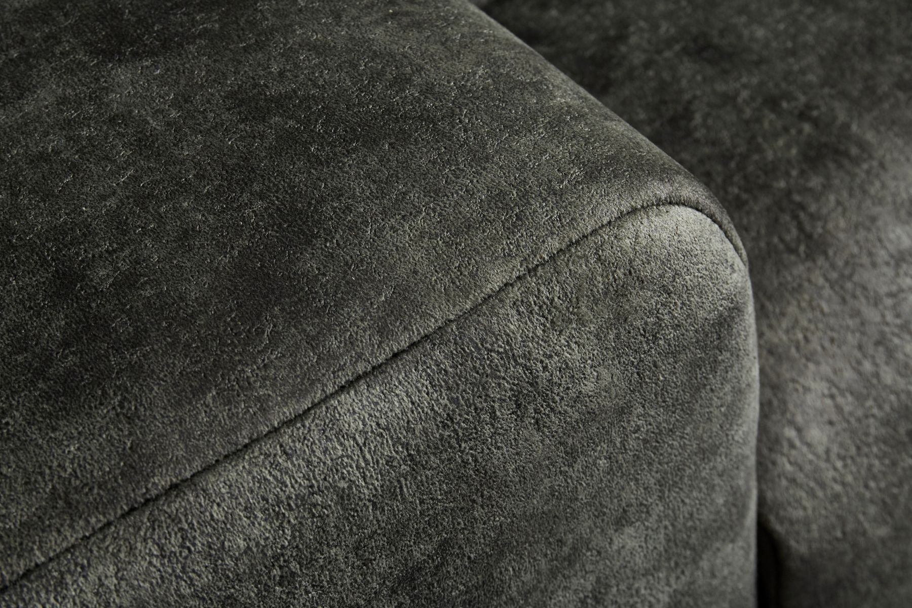 Big Sofa ELEGANCIA 285cm moosgrün Microfaser XXL Couch inkl. Kissen Federkern