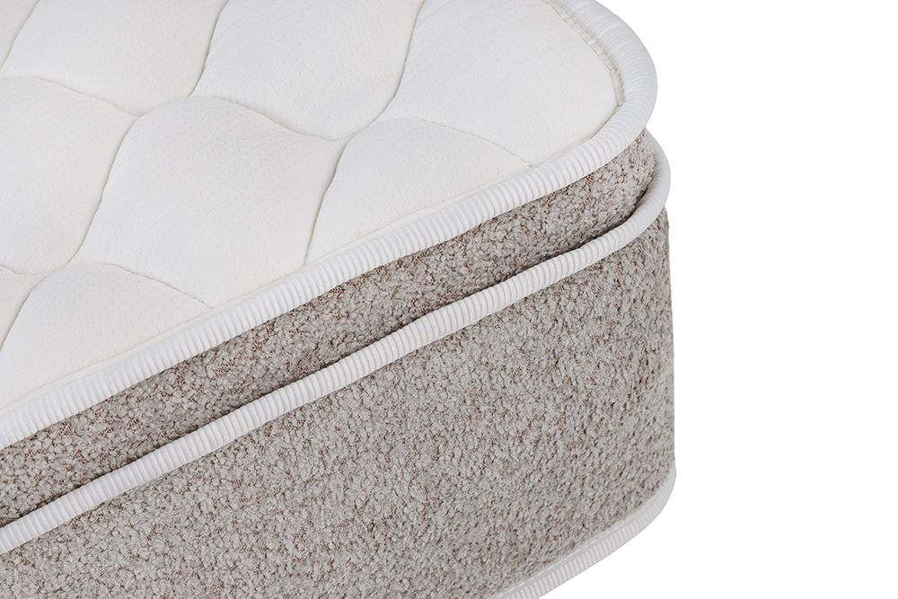 Ergonomische Boxspringmatratze CLOUD FLEX 180x200cm greige Tonnentaschenfederkern 9-Zonen