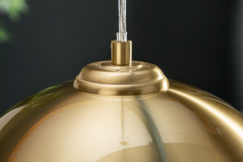 Moderne Hängeleuchte GOLDEN BALL 30cm gold Hängelampe höhenverstellbar