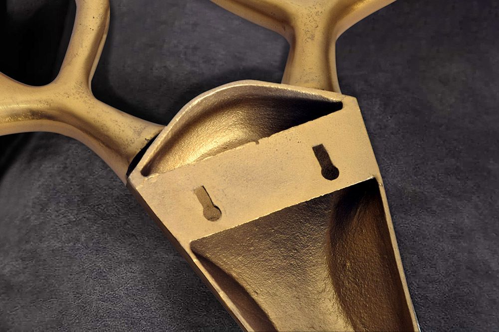 Moderne Wanddekoration VEADO 100cm gold Hirschgeweih