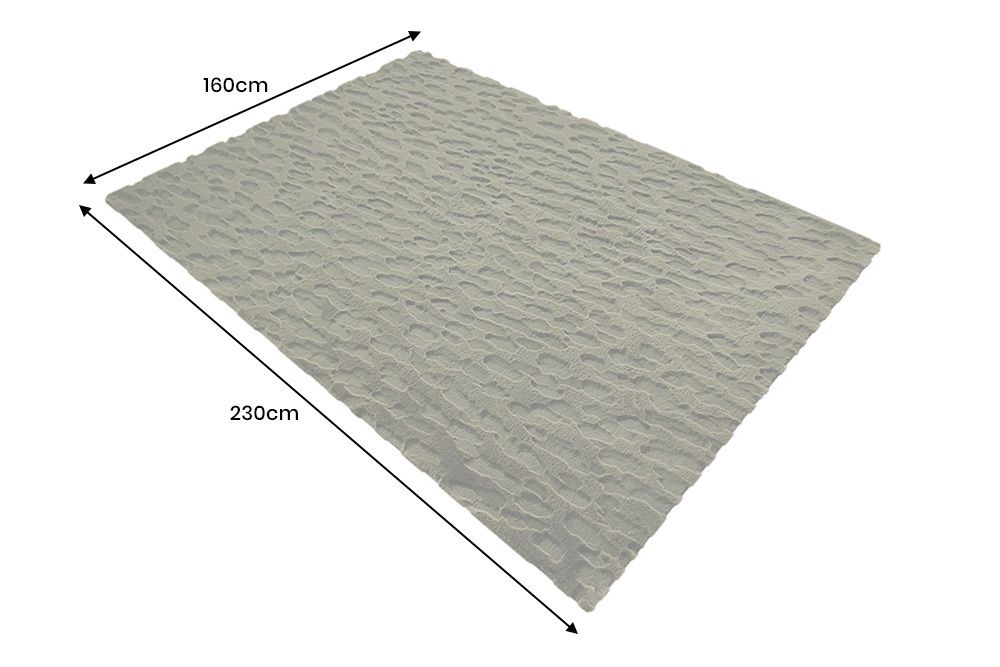 3D Hochflor Teppich DUNE 230x160cm dunkelgrün Hoch-Tief-Effekt