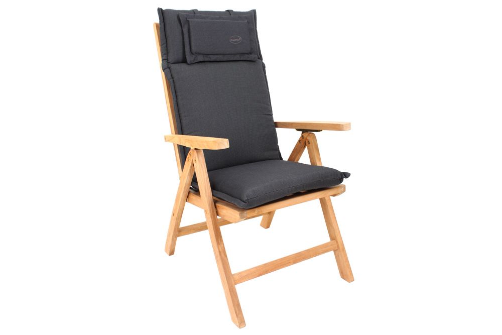 Outdoor Kissen ROG 46x119cm anthrazit Sitzkissen Polster-Auflage für Hochlehner