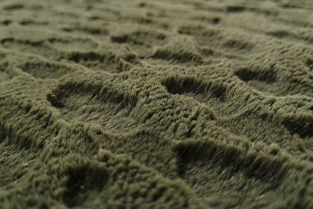 3D Hochflor Teppich DUNE 230x160cm dunkelgrün Hoch-Tief-Effekt