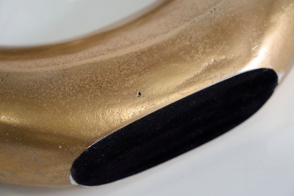 Moderne Vase WAVE XL 106cm gold Aluminium poliert Dekoration