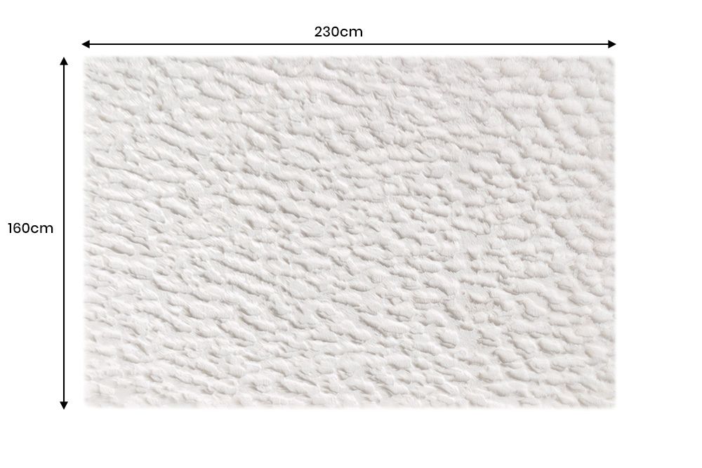 3D Hochflor Teppich DUNE 230x160cm beige Hoch-Tief-Effekt