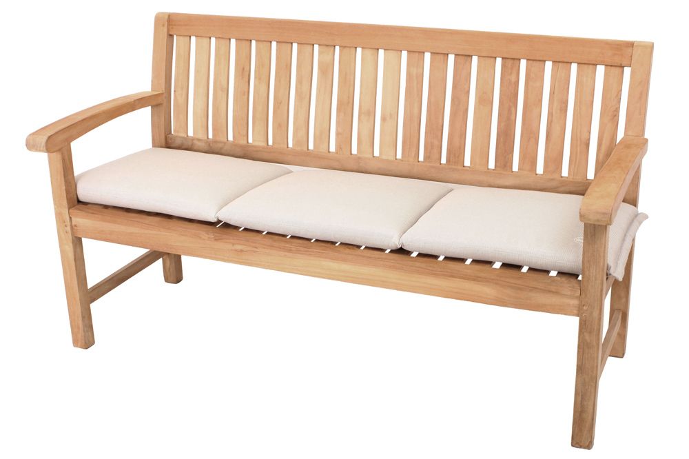 Outdoor Kissen ROG 45x150cm beige Sitzkissen Polster-Auflage für 3-Sitzer Bank