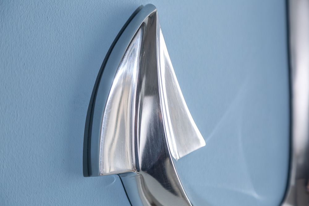 Maritime Wanddekoration SEVEN SEAS 70cm silber 3D Anker