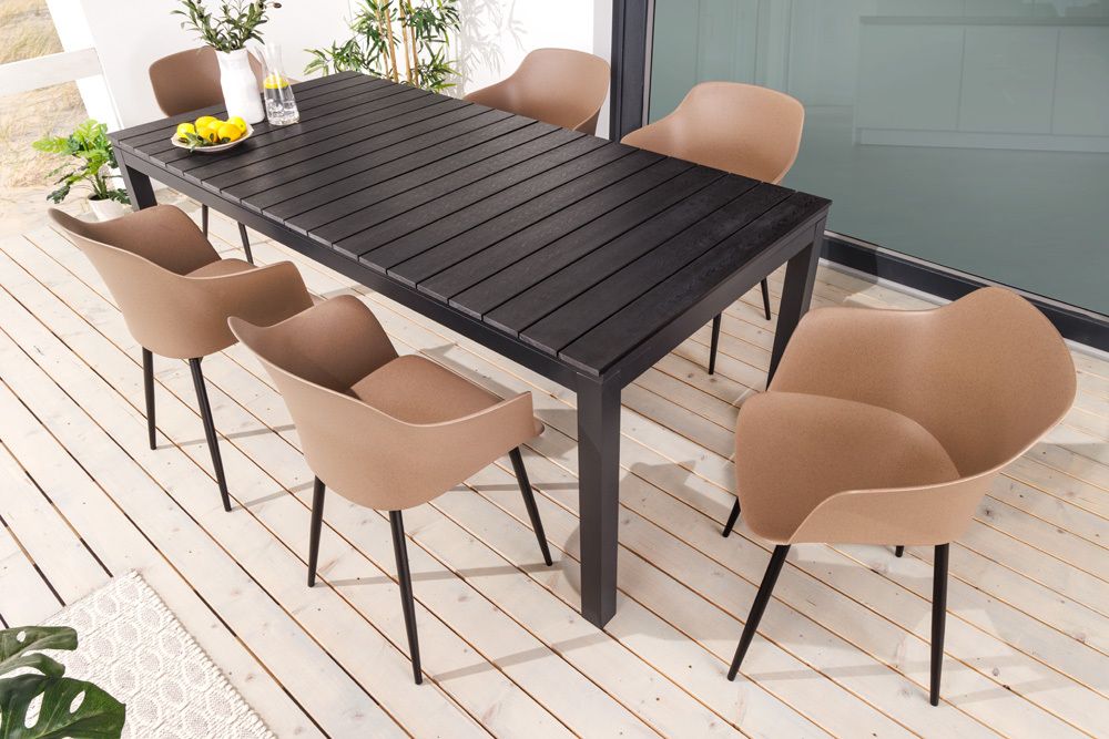 Nachhaltiger Design Stuhl UPCYCLING ME braun 70% Kaffeefaser Indoor Outdoor