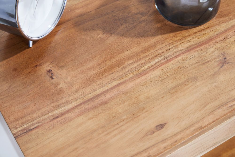 Hängender Nachttisch PURE 50cm braun Akazie Massivholz honey finish Schublade