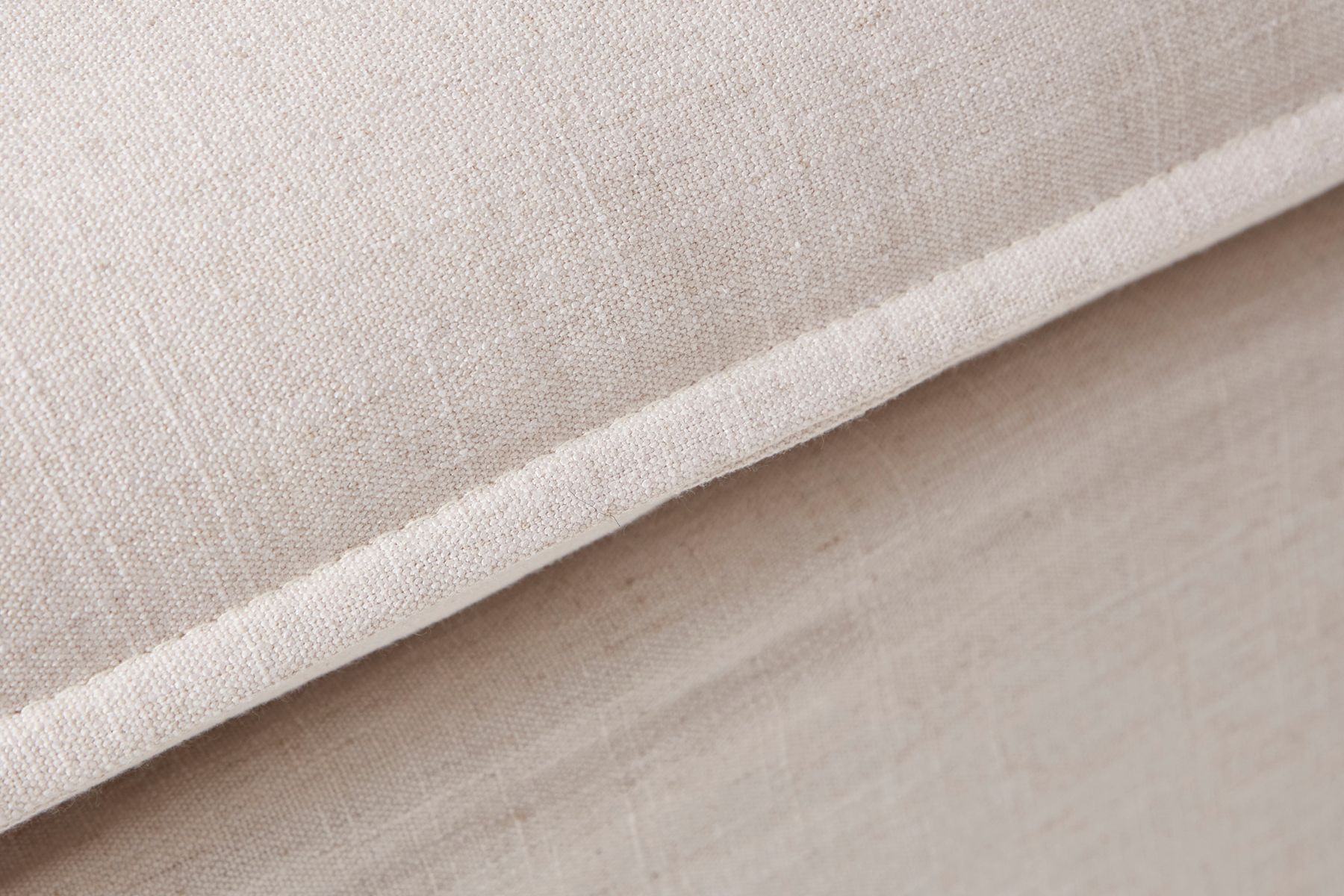 Großes 3-Sitzer Sofa HEAVEN 200cm natur beige Leinenstoff Federkern Hussensofa