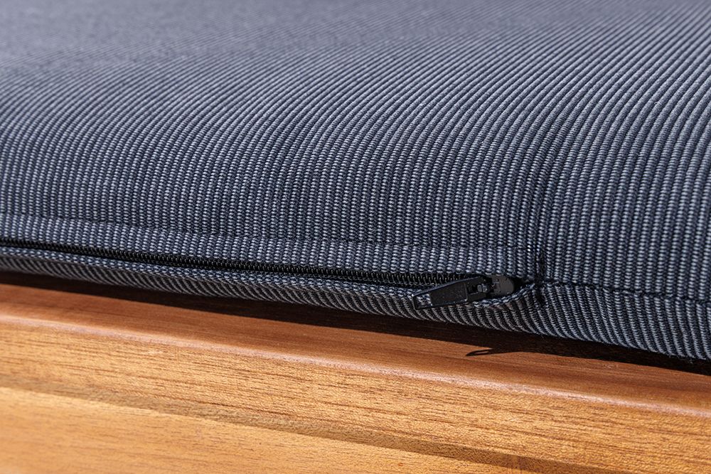 Outdoor Kissen ROG 45x110cm anthrazit Sitzkissen Polster-Auflage für 2-Sitzer Bank