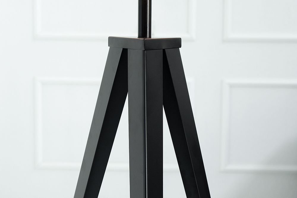 Elegante Stehlampe TRIPOD 145cm schwarz Retro Stehleuchte
