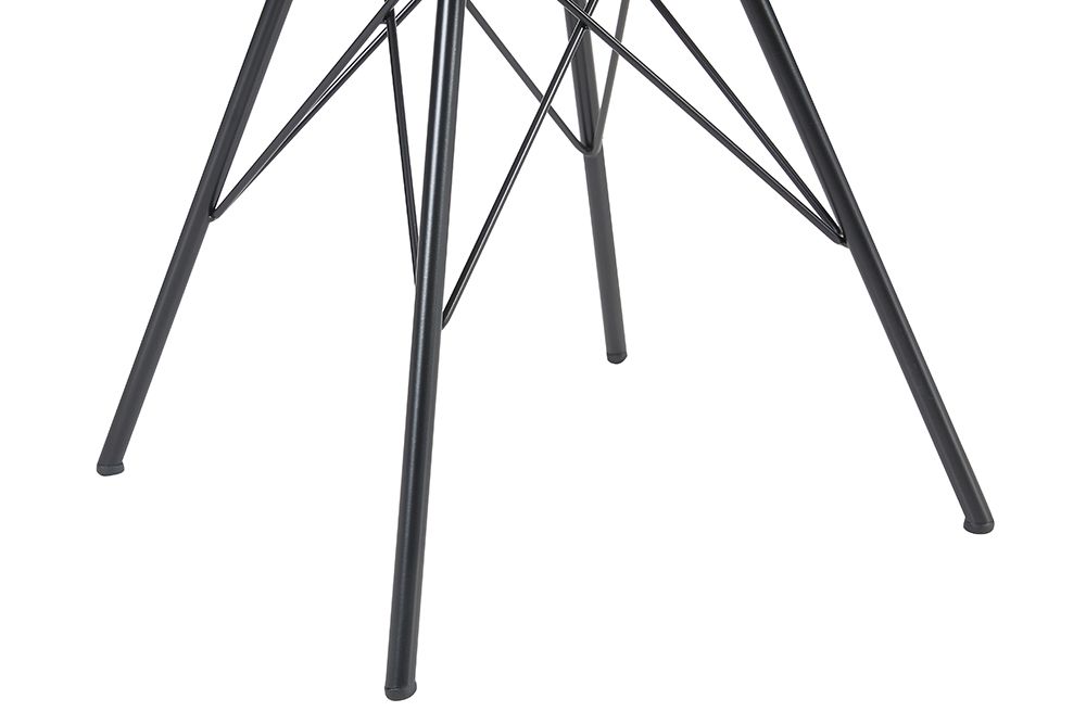 Design Stuhl SCANDINAVIA MEISTERSTÜCK beige grau Chenille schwarz Metallgestell