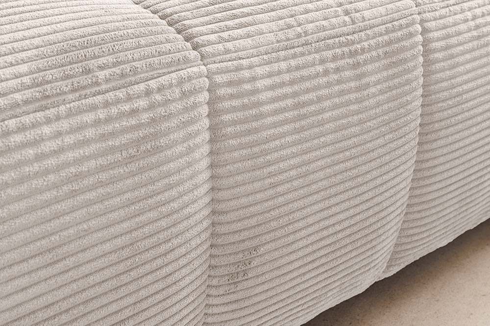 Modernes Sofa ZERO GRAVITY 240cm beige Cord 3-Sitzer Couch