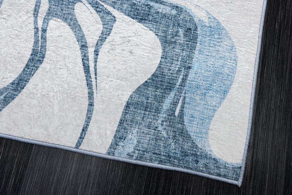 Moderner Teppich ART RUGS 230x160cm grau blau weiß Flachgewebe Indoor