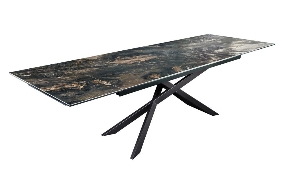 Ausziehbarer Esstisch EUPHORIA 180-220-260cm taupe Keramik made in Italy