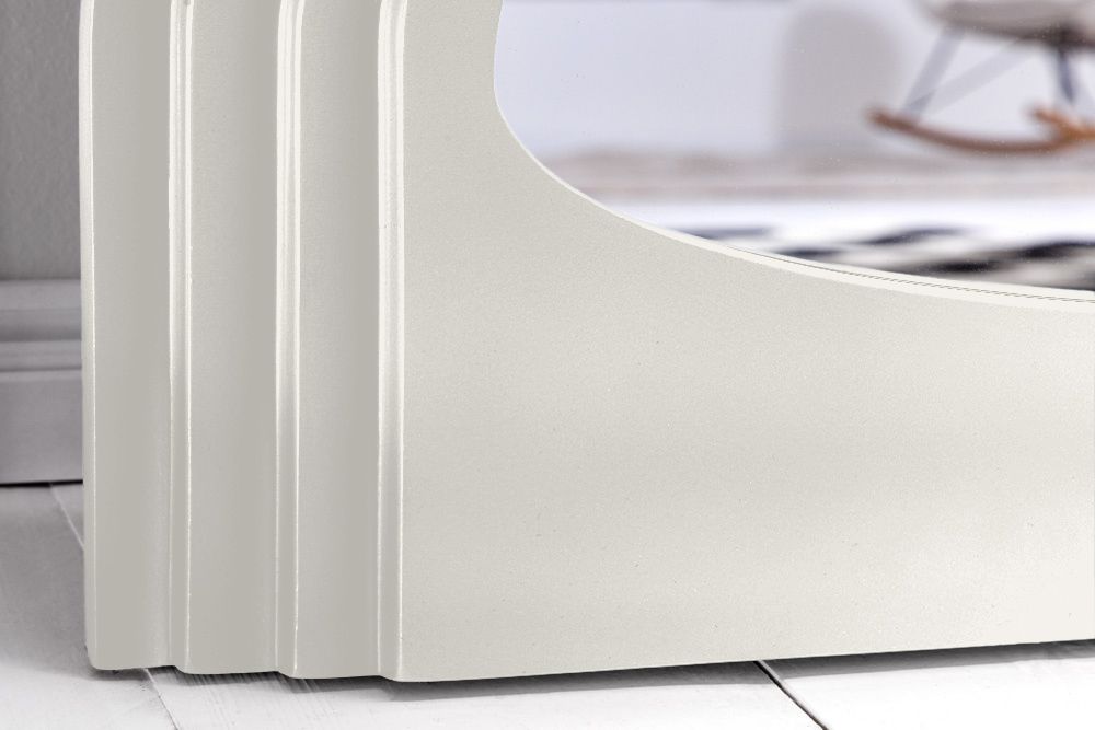 Design Wandspiegel WAVE 160cm weiß Rundbogen Spiegel