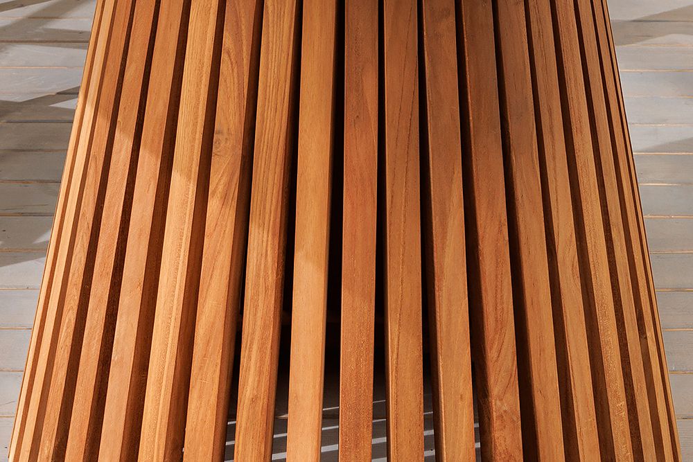 Runder Esstisch EMPIRE TEAK 120cm braun Teakholz Indoor Outdoor wetterfest